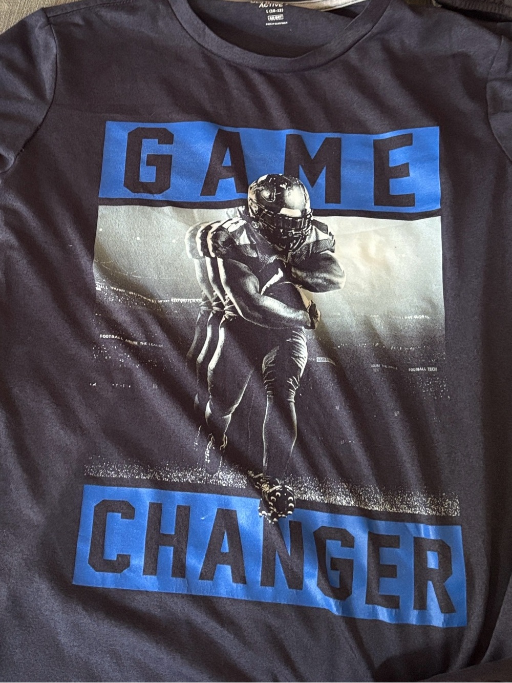 Old Navy Active L (10-12) GAME CHANGER Boys' Navy Graphic Tee